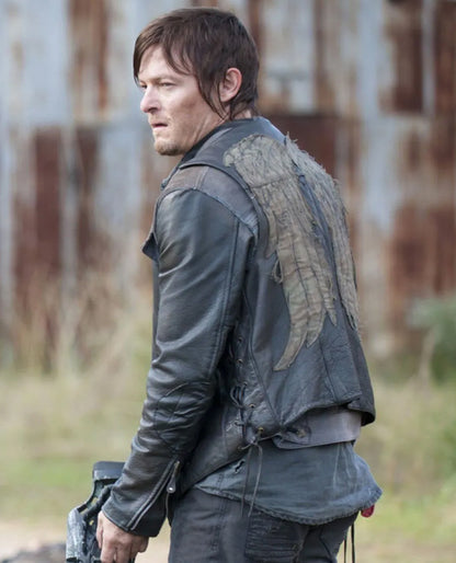 The Walking Dead Daryl Dixon Vest | Daryl Dixon Leather Vest