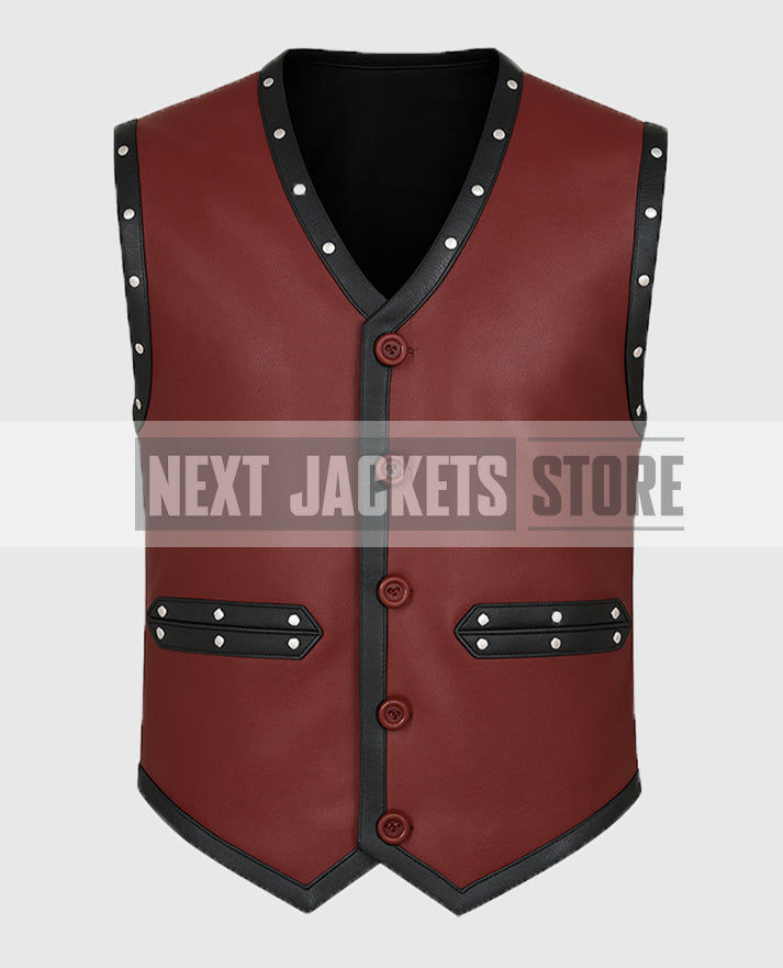 The Warriors Leather Brown Vest