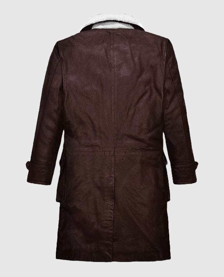 Thick Goat Brown Washed and Wax Tom Hardy Brown Trench Coat