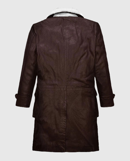 Thick Goat Brown Washed and Wax Tom Hardy Brown Trench Coat