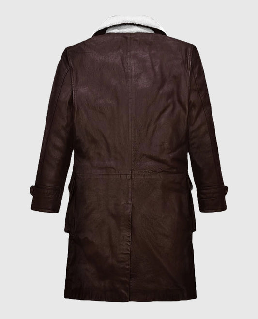 Thick Goat Brown Washed and Wax Tom Hardy Brown Trench Coat