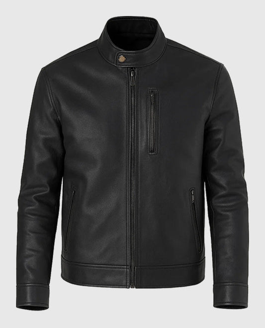 Tom Cruise Jack Reacher Never Go Back Leather Jacket in Black