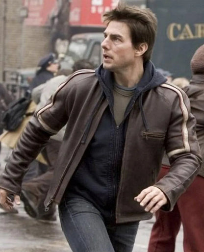 Tom Cruise War of Worlds Brown Leather Jacket