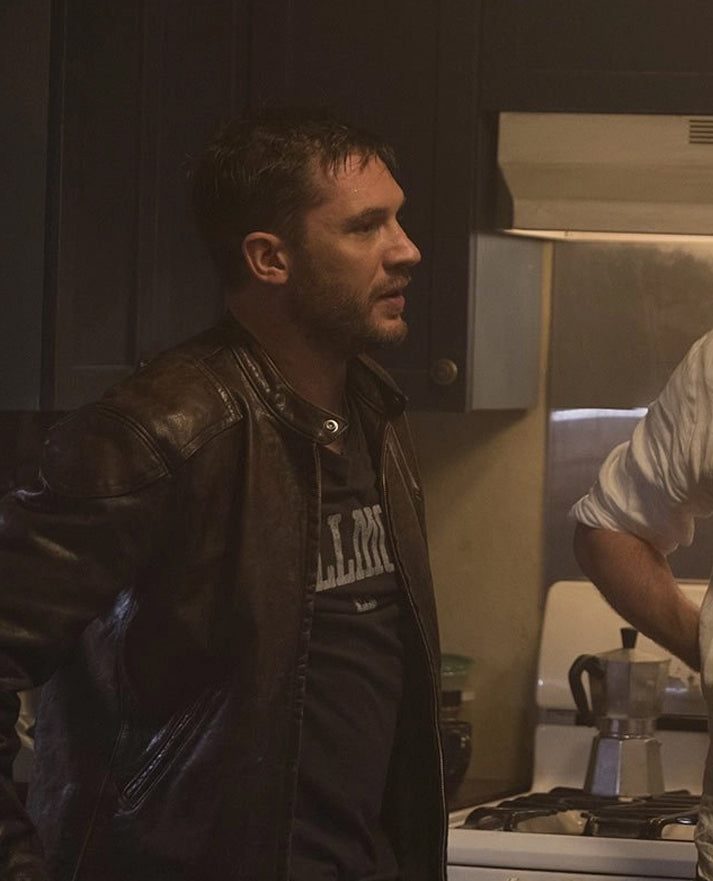 Tom Hardy Venom Black Biker Leather Jacket