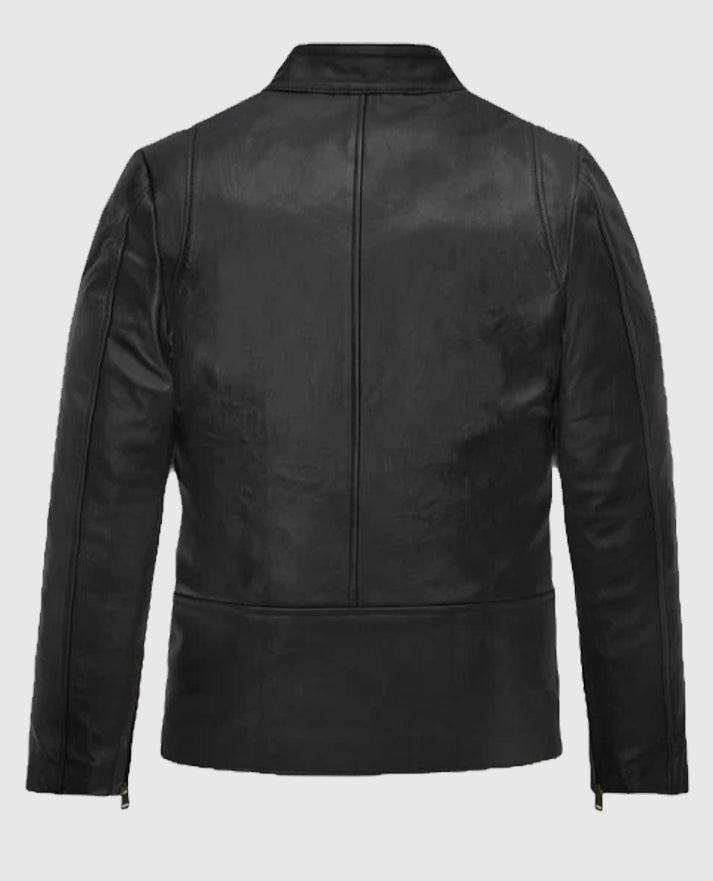 Tony Stark Iron Man Leather Black Jacket
