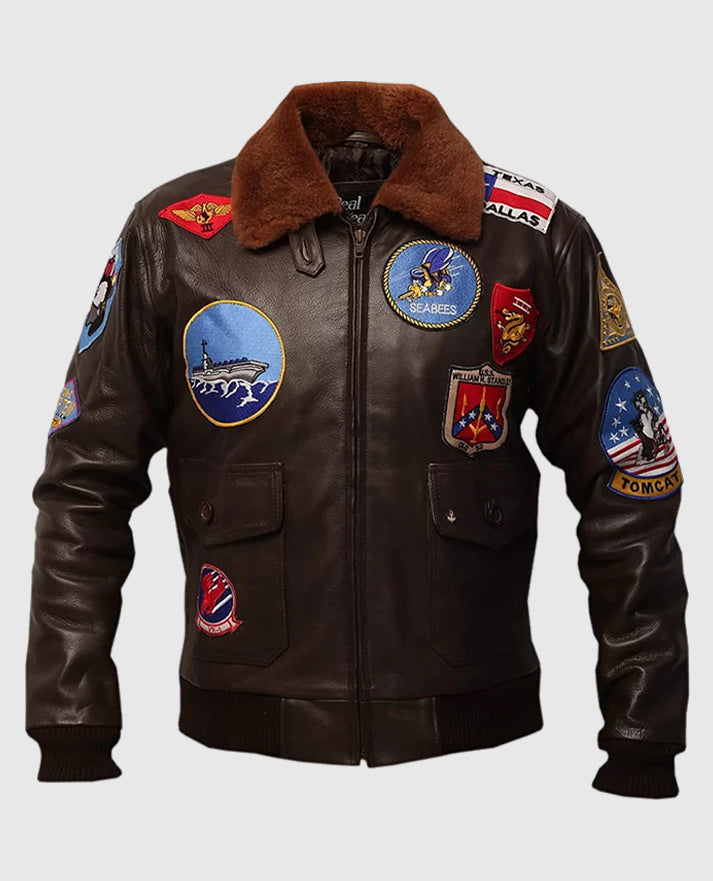 Top Gun 2 Tom Cruise Brown Bomber Leather Jacket