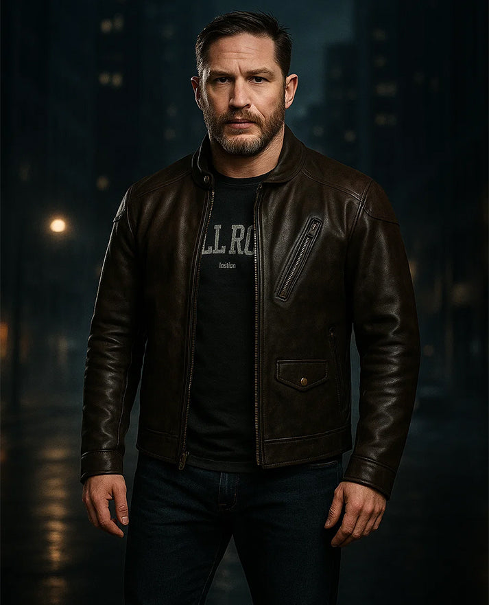 Venom Eddie Brock Tom Hardy Leather Jacket