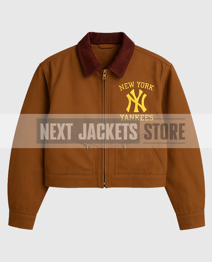 Vintage Carhartt x NY Yankees Crop Brown Jacket