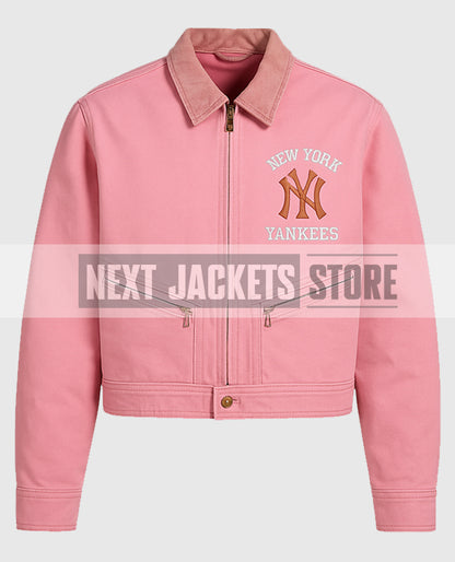 Vintage Carhartt x NY Yankees Crop Pink Jacket