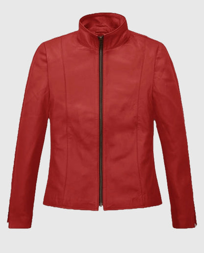 Whitney Houston Leather Red Jacket