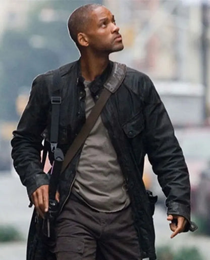 Will Smith I am Legend Black Leather Jacket