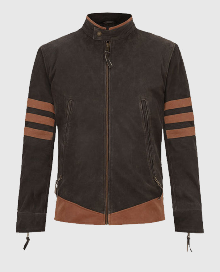 X - Men Origins Wolverine Brown Leather Jacket