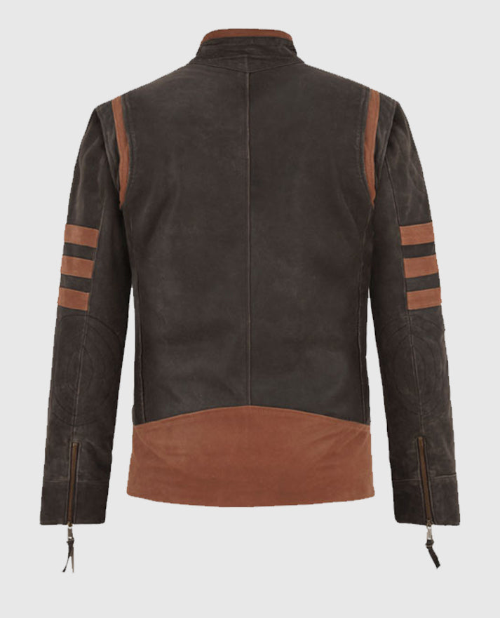 XMen Origins Wolverine Leather Brown Jacket