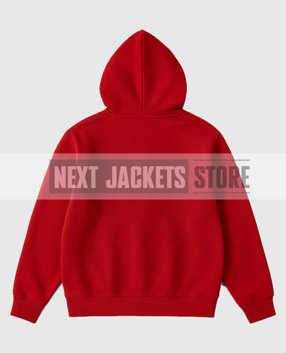 Y2K Kozy Red Fleece Hoodie