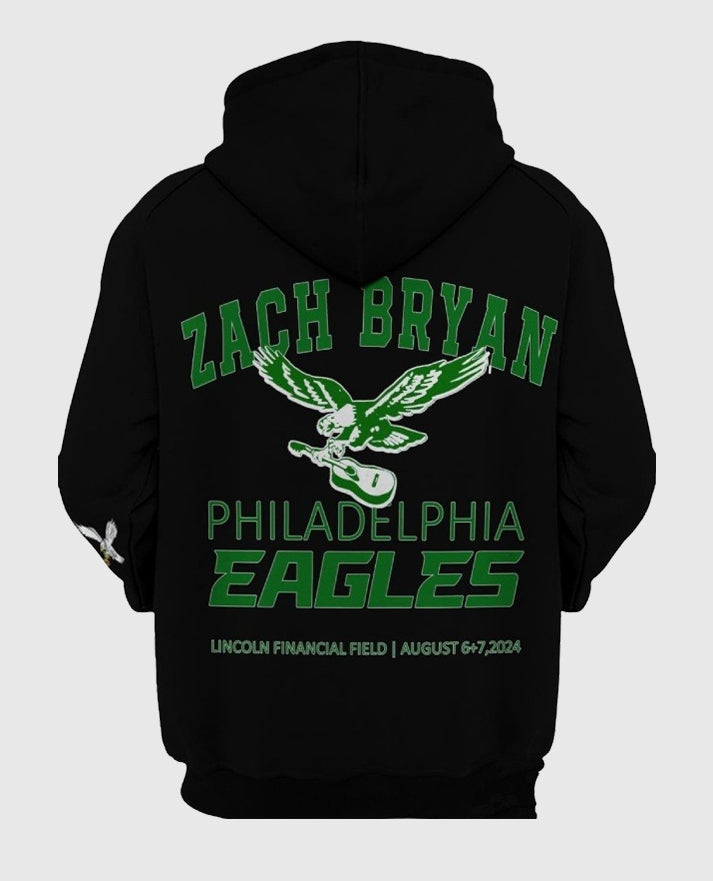 Zach Bryan Eagles Black Fleece Hoodie