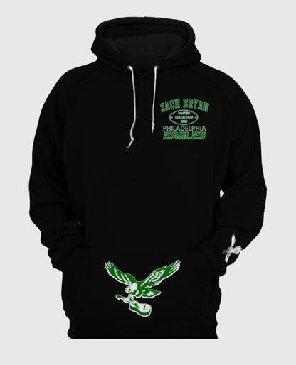 Zach Bryan Eagles Fleece Black Hoodie