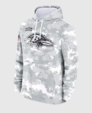 Baltimore Ravens Salute To Service Camo 2024 Hoodie