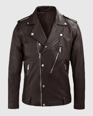 Beast Brown Biker Style Leather Jacket