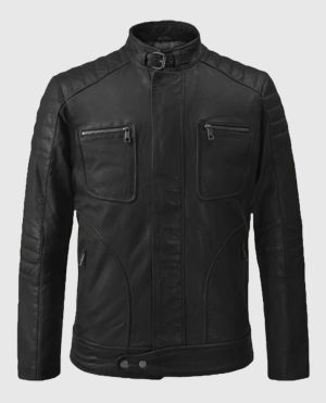 Firefly Moto Black Biker Leather Jacket