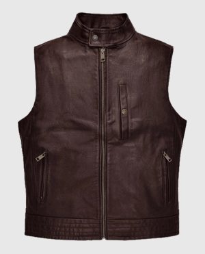 Men's Road Shaper Dark Brown Leather Vest