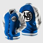 Dragon Ball Goku Blue Baseball Varsity Jacket